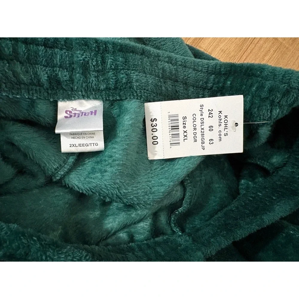 Disney Stitch Joggers Christmas Super‎ Soft Lounge Pants Green Holiday XXL - Picture 5 of 7